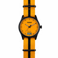 Timebot Matt Black Case Pedometer Watch - Yellow