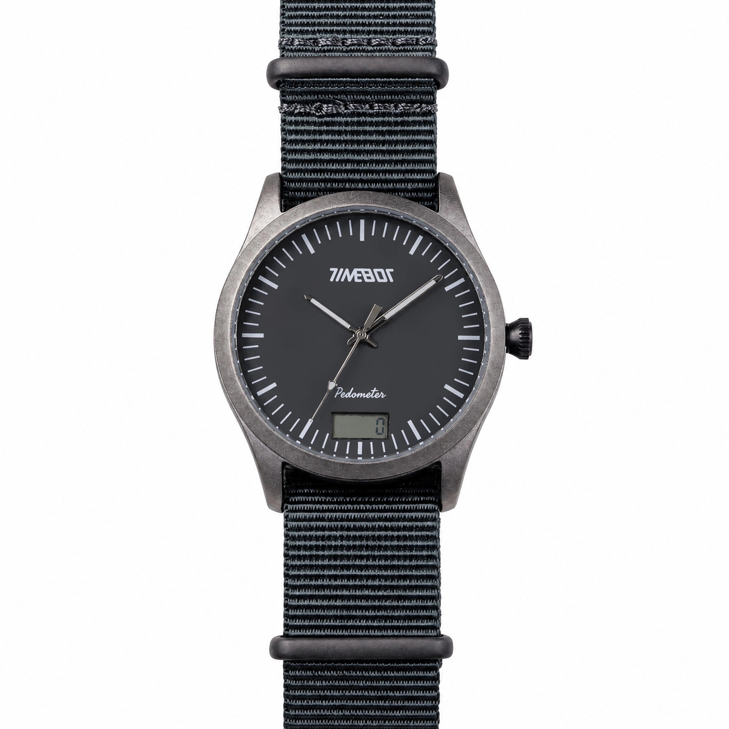 Timebot Matt Gun Case Pedometer Watch - Blue